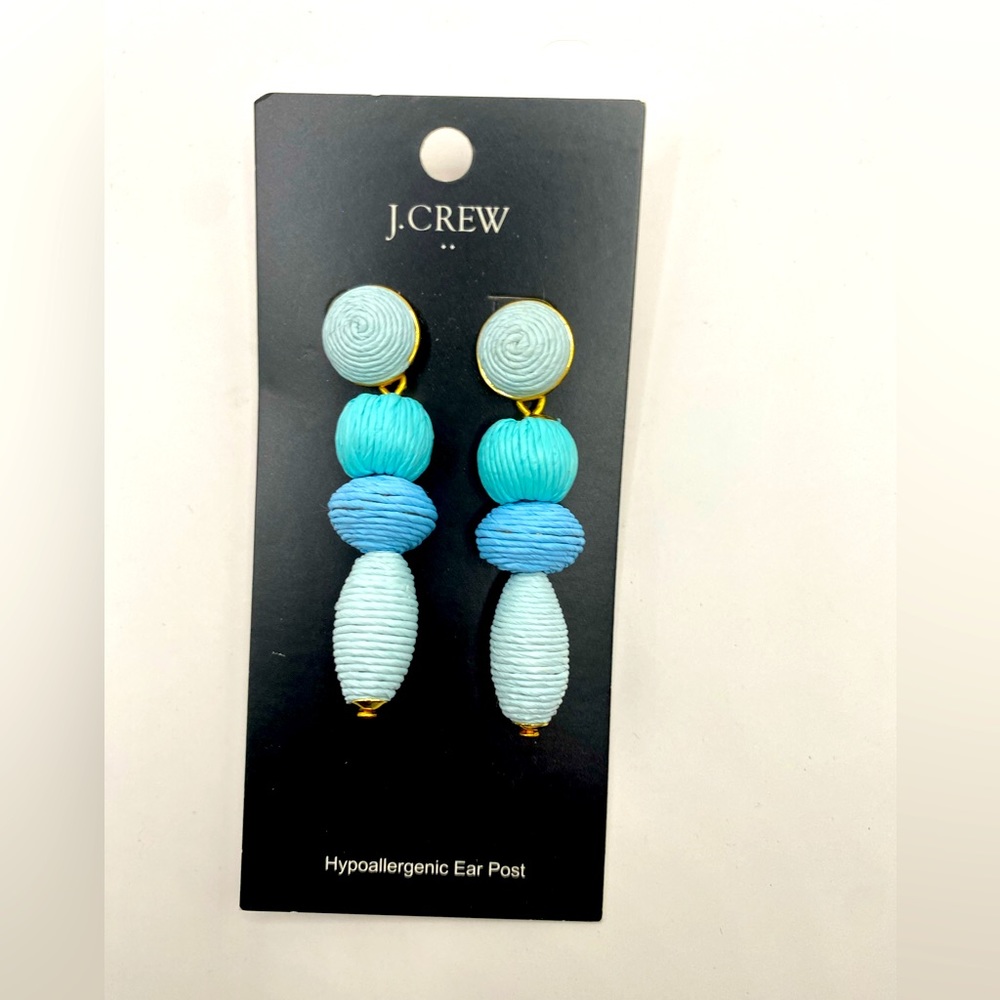 NWT: J.Crew Dangle Statement earrings in BLUES